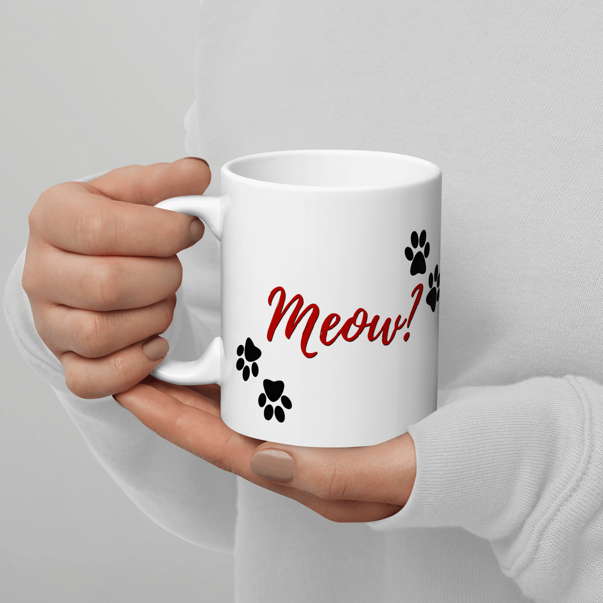 Cat Lovers Mug Coffee Right Meow Funny Message Novelty Ceramic Cup Coffee Mug Cat Mom Gifts for Women Cat Stuff for Cat Lovers Mother's Day Birthday Gifts for Mom from Daughter Best Gift Ideas for Best Friends, Coffee Lovers Cat Lover Coffee Mugs