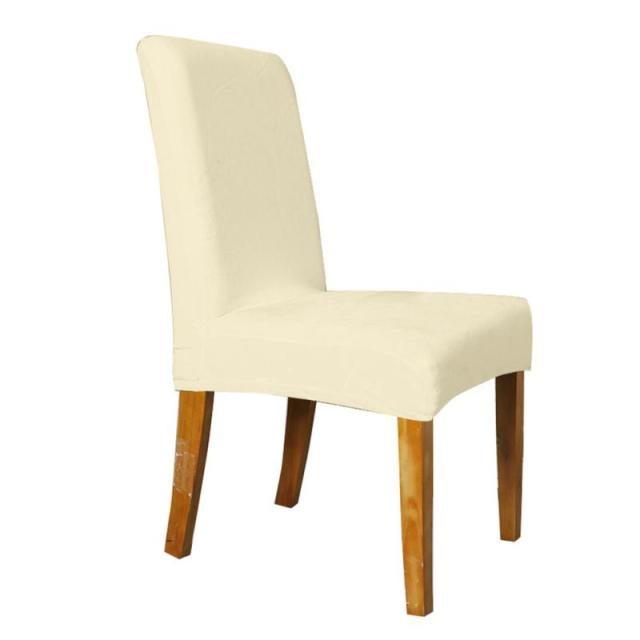 Chair Cover Stretch Minimalist Style Silver Soft Stretch Solid Color Household Sofa Cover House  Washable Spandex Kitchen Chair Covers Stretch Jacquard Parson Chair Slipcover Removable Washable Chair Protector for Home