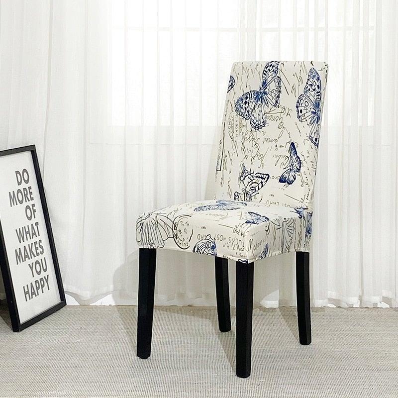 Chair Covers For Dining Room Stretch Spandex Removable Washable Anti-dust Seat Slipcover Multicolor  Chair covers  Chair Covers For Dining Room With Printed Patterns Easy Slip-on Stretchy Dining Room Chair Covers