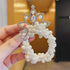 Children's Crown Headwear Birthday Show Princess Baby's Rhinestone Comb Hairpin Hair Clip Hair Jewelry Pearl Hair Ties Fashion For All Hair Types Elastic Beaded Hair Bands With Crown Scrunchies For Women