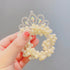 Children's Crown Headwear Birthday Show Princess Baby's Rhinestone Comb Hairpin Hair Clip Hair Jewelry Pearl Hair Ties Fashion For All Hair Types Elastic Beaded Hair Bands With Crown Scrunchies For Women