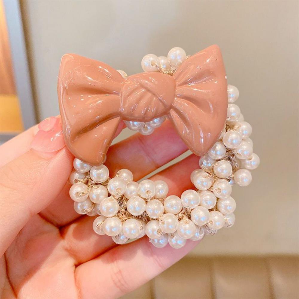 Children's Crown Headwear Birthday Show Princess Baby's Rhinestone Comb Hairpin Hair Clip Hair Jewelry Pearl Hair Ties Fashion For All Hair Types Elastic Beaded Hair Bands With Crown Scrunchies For Women