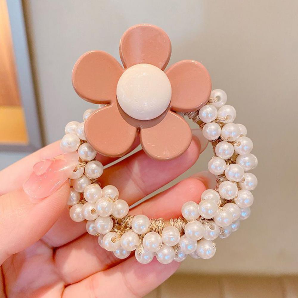 Children's Crown Headwear Birthday Show Princess Baby's Rhinestone Comb Hairpin Hair Clip Hair Jewelry Pearl Hair Ties Fashion For All Hair Types Elastic Beaded Hair Bands With Crown Scrunchies For Women