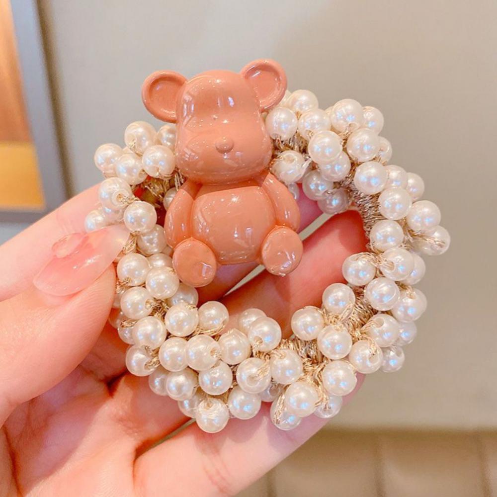 Children's Crown Headwear Birthday Show Princess Baby's Rhinestone Comb Hairpin Hair Clip Hair Jewelry Pearl Hair Ties Fashion For All Hair Types Elastic Beaded Hair Bands With Crown Scrunchies For Women