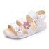 Children's Shoes Summer Style Sandals Girls Princess Beautiful Flower Shoes Kids Flat Sandals Baby Girl Girls Strappy Sandals With Flowers Open-Toe Dress Sandals Beautiful Outdoor Party Sandals
