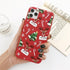 Christmas Beautiful Santa Phone Case For iPhone 13 14 12 11 Pro Max Mini 14Plus Soft Silicone Cover Christmas Silicone Mobile Phone Case Protective Case Comfortable Case for iPhone