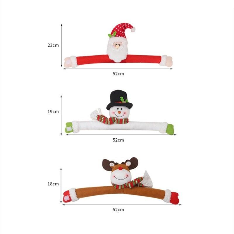 Christmas Curtain Buckle Tieback Flannel Door Curtain Home DecorateChristmas Trees New Year Snowmen Window Decorations Curtain Holdback Fastener Clamp Wine Bottle Topper Hugger Holder Snowman Christmas Ornaments Home Decor