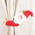 Christmas Curtain Buckle Tieback Flannel Door Curtain Home DecorateChristmas Trees New Year Snowmen Window Decorations Curtain Holdback Fastener Clamp Wine Bottle Topper Hugger Holder Snowman Christmas Ornaments Home Decor