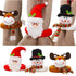 Christmas Curtain Buckle Tieback Flannel Door Curtain Home DecorateChristmas Trees New Year Snowmen Window Decorations Curtain Holdback Fastener Clamp Wine Bottle Topper Hugger Holder Snowman Christmas Ornaments Home Decor