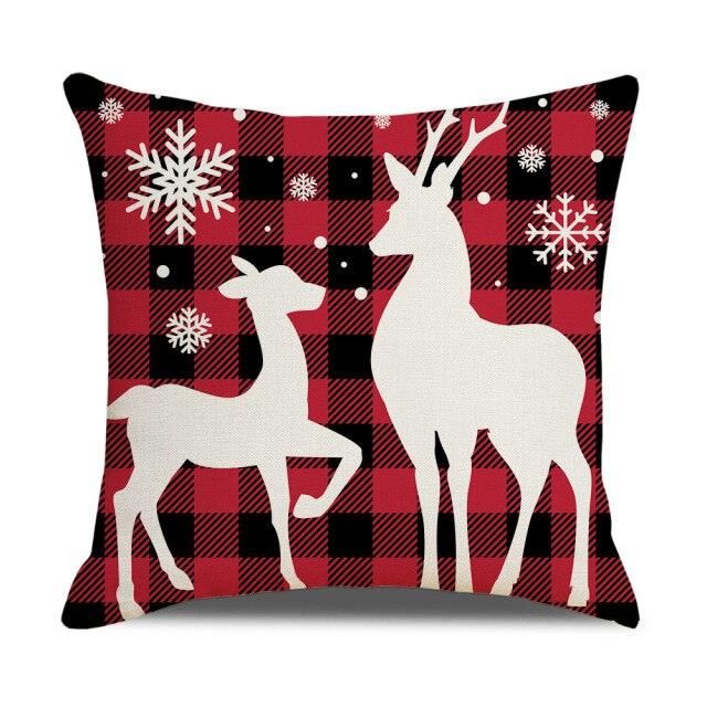 Christmas Pillow Covers Xmas Decorative Christmas Pillow Covers Christmas Decor Pillow Cases Retro Beautiful Cushion Cover Throw Pillowcase Winter Holiday Cushion Case For Home Decor 45x45CM