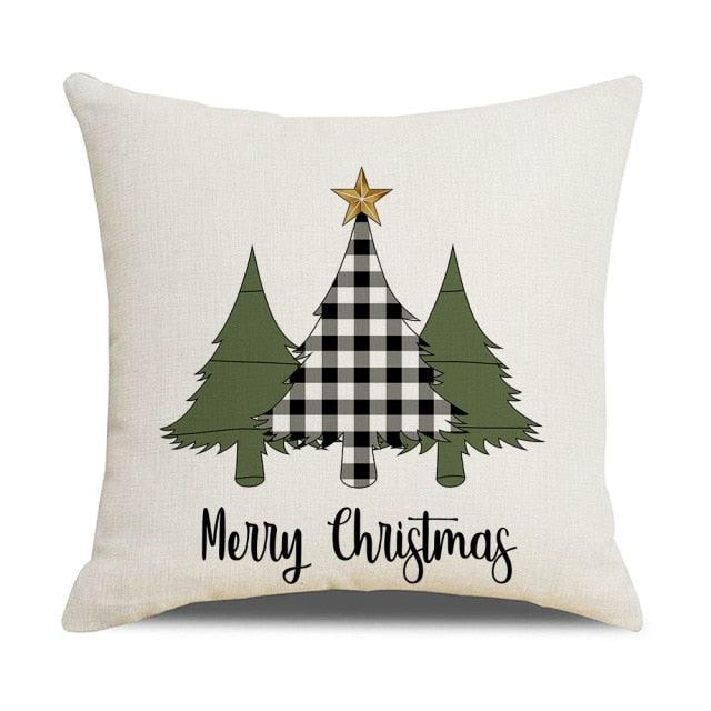 Christmas Pillow Covers Xmas Decorative Christmas Pillow Covers Christmas Decor Pillow Cases Retro Beautiful Cushion Cover Throw Pillowcase Winter Holiday Cushion Case For Home Decor 45x45CM