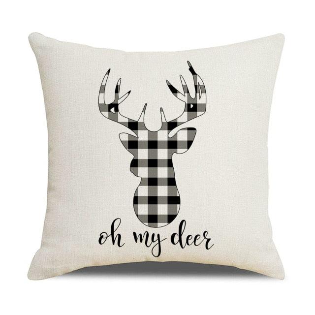 Christmas Pillow Covers Xmas Decorative Christmas Pillow Covers Christmas Decor Pillow Cases Retro Beautiful Cushion Cover Throw Pillowcase Winter Holiday Cushion Case For Home Decor 45x45CM