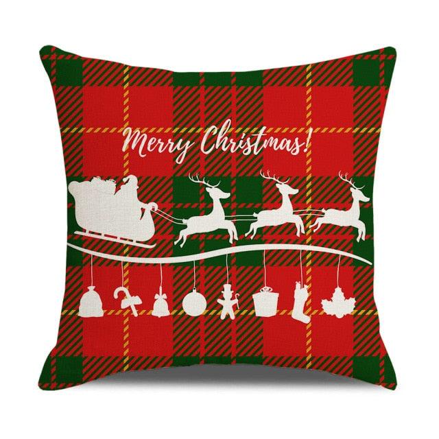Christmas Pillow Covers Xmas Decorative Christmas Pillow Covers Christmas Decor Pillow Cases Retro Beautiful Cushion Cover Throw Pillowcase Winter Holiday Cushion Case For Home Decor 45x45CM
