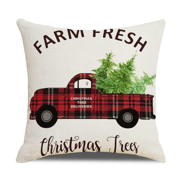 Christmas Pillow Covers Xmas Decorative Christmas Pillow Covers Christmas Decor Pillow Cases Retro Beautiful Cushion Cover Throw Pillowcase Winter Holiday Cushion Case For Home Decor 45x45CM
