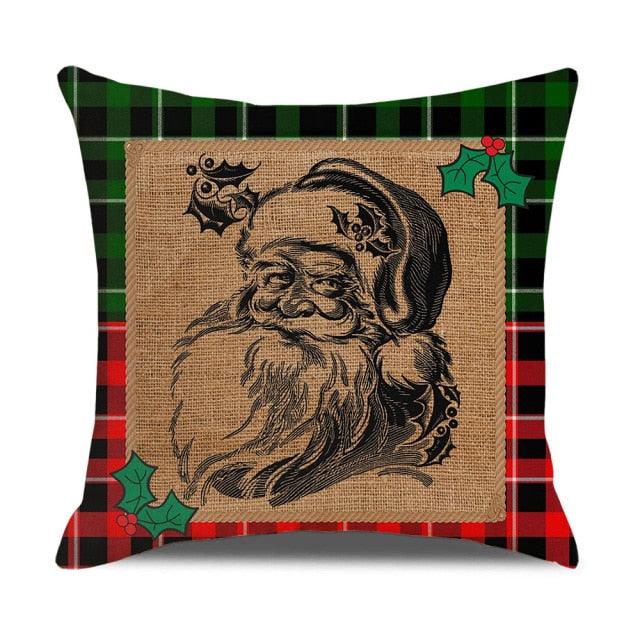 Christmas Pillow Covers Xmas Decorative Christmas Pillow Covers Christmas Decor Pillow Cases Retro Beautiful Cushion Cover Throw Pillowcase Winter Holiday Cushion Case For Home Decor 45x45CM
