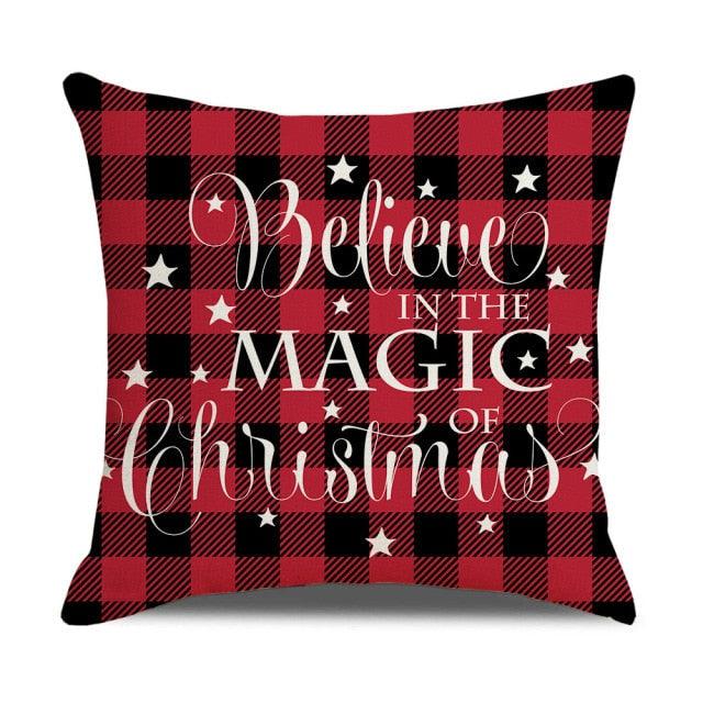 Christmas Pillow Covers Xmas Decorative Christmas Pillow Covers Christmas Decor Pillow Cases Retro Beautiful Cushion Cover Throw Pillowcase Winter Holiday Cushion Case For Home Decor 45x45CM