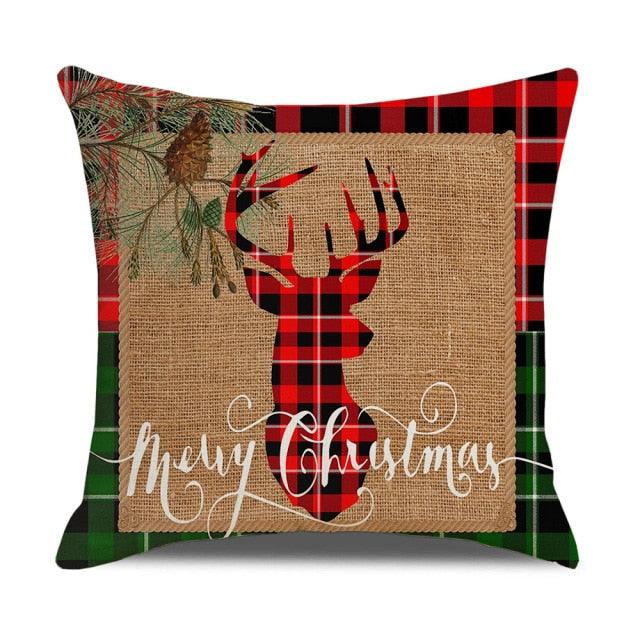 Christmas Pillow Covers Xmas Decorative Christmas Pillow Covers Christmas Decor Pillow Cases Retro Beautiful Cushion Cover Throw Pillowcase Winter Holiday Cushion Case For Home Decor 45x45CM
