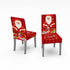 Christmas Removable Washable Dining Room Chair Protector Slipcovers for Christmas Home Decor Holiday Seat Cover Christmas Chair Covers Santa Printed Elastic Stretch Dining Chairs Chair Slipcover Kitchen Seat Cover Home Decor