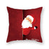 Christmas Xmas Red Pillow Case Tree Decoration Xmas Series Cushion Cover Case Pillow Zippered Square Pillowcase Santa Claus Cushion Cover Christmas Decorations For Home Snowman 45x45CM