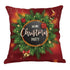 Christmas Xmas Red Pillow Case Tree Decoration Xmas Series Cushion Cover Case Pillow Zippered Square Pillowcase Santa Claus Cushion Cover Christmas Decorations For Home Snowman 45x45CM