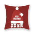 Christmas Xmas Red Pillow Case Tree Decoration Xmas Series Cushion Cover Case Pillow Zippered Square Pillowcase Santa Claus Cushion Cover Christmas Decorations For Home Snowman 45x45CM