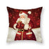 Christmas Xmas Red Pillow Case Tree Decoration Xmas Series Cushion Cover Case Pillow Zippered Square Pillowcase Santa Claus Cushion Cover Christmas Decorations For Home Snowman 45x45CM