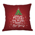 Christmas Xmas Red Pillow Case Tree Decoration Xmas Series Cushion Cover Case Pillow Zippered Square Pillowcase Santa Claus Cushion Cover Christmas Decorations For Home Snowman 45x45CM