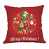 Christmas Xmas Red Pillow Case Tree Decoration Xmas Series Cushion Cover Case Pillow Zippered Square Pillowcase Santa Claus Cushion Cover Christmas Decorations For Home Snowman 45x45CM