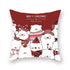 Christmas Xmas Red Pillow Case Tree Decoration Xmas Series Cushion Cover Case Pillow Zippered Square Pillowcase Santa Claus Cushion Cover Christmas Decorations For Home Snowman 45x45CM