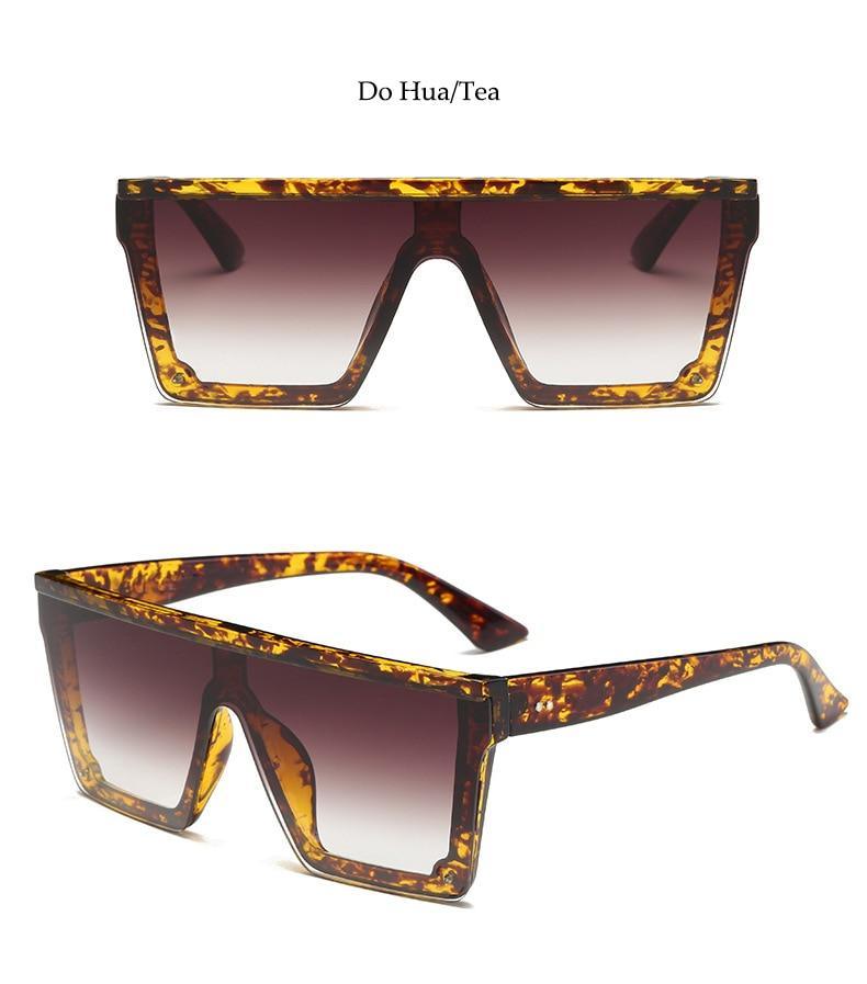 Classic Male Big Black Sunglasses For Men & Women New Fashionable Design New Mirror Pink Square  Oversize Square Sunglasses for Women Men