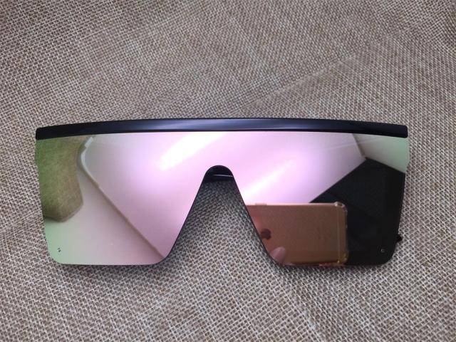 Classic Male Big Black Sunglasses For Men & Women New Fashionable Design New Mirror Pink Square  Oversize Square Sunglasses for Women Men