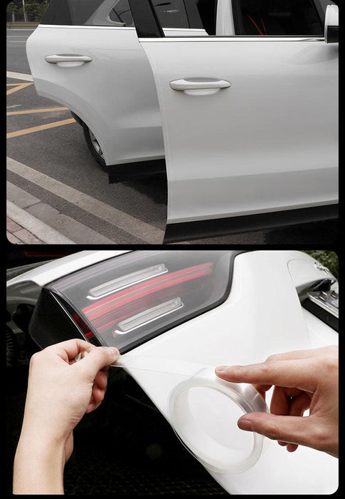Clear Transparent Protective Film Car Door Edge Car Body Adhesive Strip Car Scratch Protector Auto Paint Anti Scratch Protection Sticker Nano Tape Car Door Edge Guard Clear Universal Door Sill Guard Car Door Trim Edge Guard Protection Film Anti-Collision