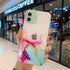 Clear Watercolor Marble Texture Phone Case For iPhone 11 Pro Max 11 Mini X XR XS Max 7 8 6s Plus Soft Back Cover Gold-Plated Silicone Mobile Phone Case Bumper Scratch-Resistant Protective Case