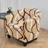 Club Chair Cover Armchair Slipcover Geometric Printed Small Sofa Covers Protect For Pets Chair Decoration Chair Slipcover Decoration Club Chair Cover Spandex Elastic Armchair Slipcover Geometric Printed Small Sofa Covers Protect For Living Room Hotel Bar