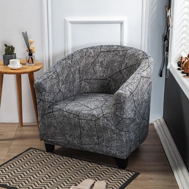 Club Chair Cover Armchair Slipcover Geometric Printed Small Sofa Covers Protect For Pets Chair Decoration Chair Slipcover Decoration Club Chair Cover Spandex Elastic Armchair Slipcover Geometric Printed Small Sofa Covers Protect For Living Room Hotel Bar