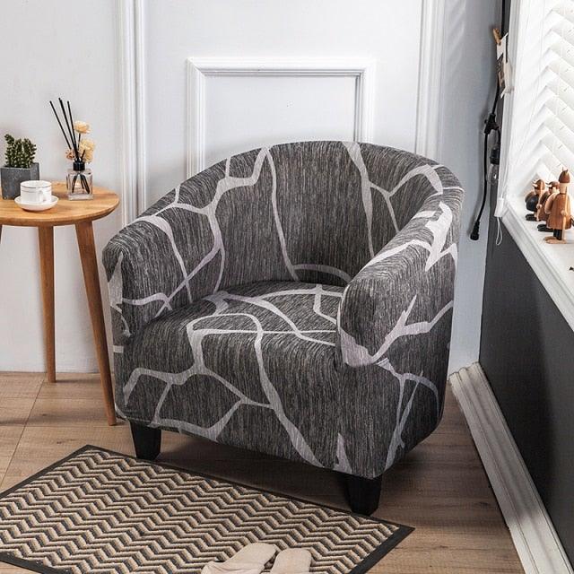Club Chair Cover Armchair Slipcover Geometric Printed Small Sofa Covers Protect For Pets Chair Decoration Chair Slipcover Decoration Club Chair Cover Spandex Elastic Armchair Slipcover Geometric Printed Small Sofa Covers Protect For Living Room Hotel Bar