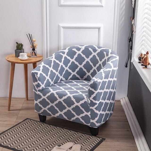 Club Chair Cover Armchair Slipcover Geometric Printed Small Sofa Covers Protect For Pets Chair Decoration Chair Slipcover Decoration Club Chair Cover Spandex Elastic Armchair Slipcover Geometric Printed Small Sofa Covers Protect For Living Room Hotel Bar