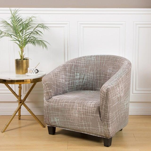 Club Chair Cover Armchair Slipcover Geometric Printed Small Sofa Covers Protect For Pets Chair Decoration Chair Slipcover Decoration Club Chair Cover Spandex Elastic Armchair Slipcover Geometric Printed Small Sofa Covers Protect For Living Room Hotel Bar