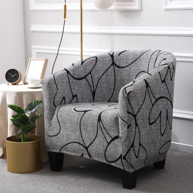Club Chair Cover Armchair Slipcover Geometric Printed Small Sofa Covers Protect For Pets Chair Decoration Chair Slipcover Decoration Club Chair Cover Spandex Elastic Armchair Slipcover Geometric Printed Small Sofa Covers Protect For Living Room Hotel Bar