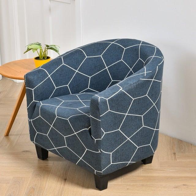 Club Chair Cover Armchair Slipcover Geometric Printed Small Sofa Covers Protect For Pets Chair Decoration Chair Slipcover Decoration Club Chair Cover Spandex Elastic Armchair Slipcover Geometric Printed Small Sofa Covers Protect For Living Room Hotel Bar