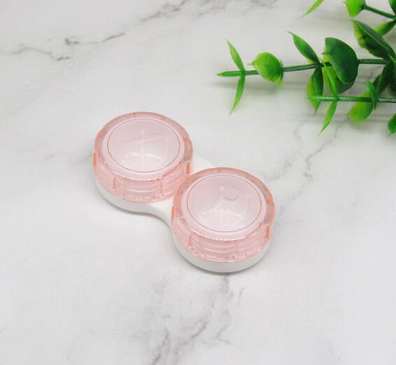 Colorful Contact Lens Cases Box With Mirror Cute Girl Fruit Women Mini Eyes Contact Lenses Case Container Travel Kit Set Colorful Contact Lens Case Travel Kit Contact Box Holder Lightweight Storage Container With Mirror