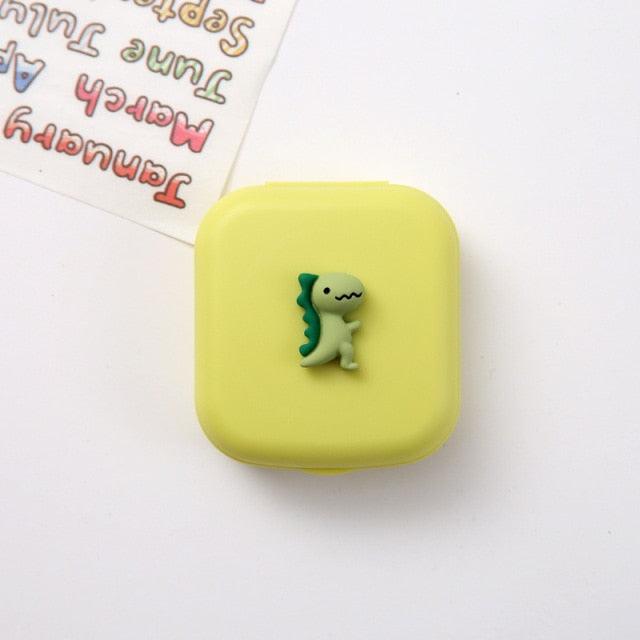 Colorful Contact Lens Cases Box With Mirror Cute Girl Fruit Women Mini Eyes Contact Lenses Case Container Travel Kit Set Colorful Contact Lens Case Travel Kit Contact Box Holder Lightweight Storage Container With Mirror