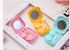 Colorful Contact Lens Cases Box With Mirror Cute Girl Fruit Women Mini Eyes Contact Lenses Case Container Travel Kit Set Colorful Contact Lens Case Travel Kit Contact Box Holder Lightweight Storage Container With Mirror