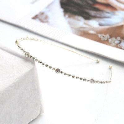 Colorful Rhinestone Flower Leaf Hair Hoop Headband Hairband for Women Girls Bezel Hair Band Hair Accessories Flower and Leaves Crown Hair Band for Bride and Bridesmaids