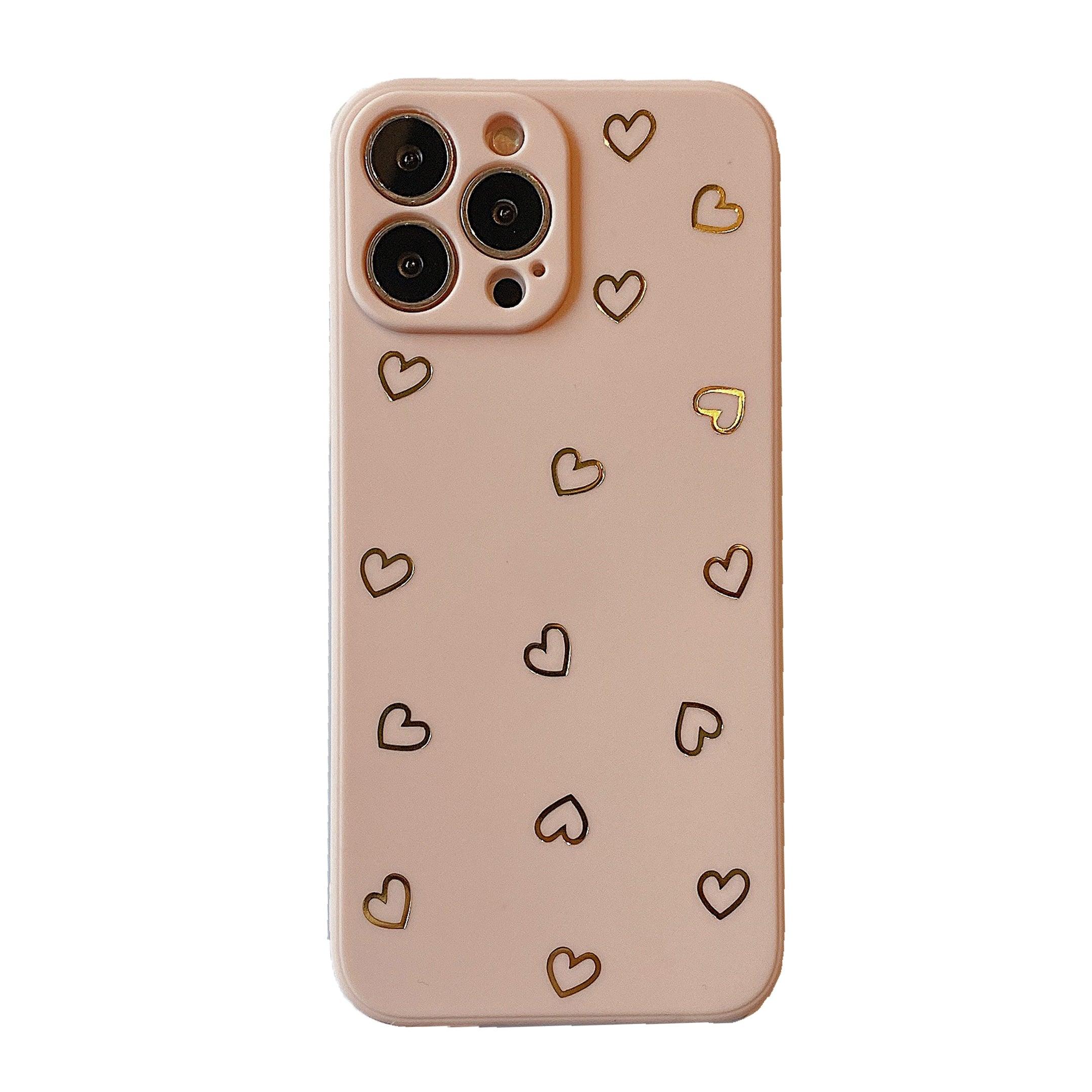 Colorful Silicone Case Soft Protection Cute Pattern Cute Little Heart Phone Case For iPhone 14 Pro Max 13 12 11 X XR XS Max 7 8 Plus Silicone Camera Back Case Cover