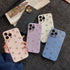 Colorful Silicone Case Soft Protection Cute Pattern Cute Little Heart Phone Case For iPhone 14 Pro Max 13 12 11 X XR XS Max 7 8 Plus Silicone Camera Back Case Cover