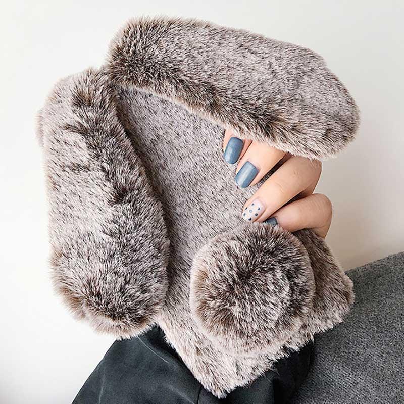 Comfortable Bunny Funny Women Phone Cover For iPhone 12 mini 11 Pro Max Hairy Cute Rabbit Animal Case For iPhone XS MAX XR Soft Lightweight Phone Cover Girl Gifts