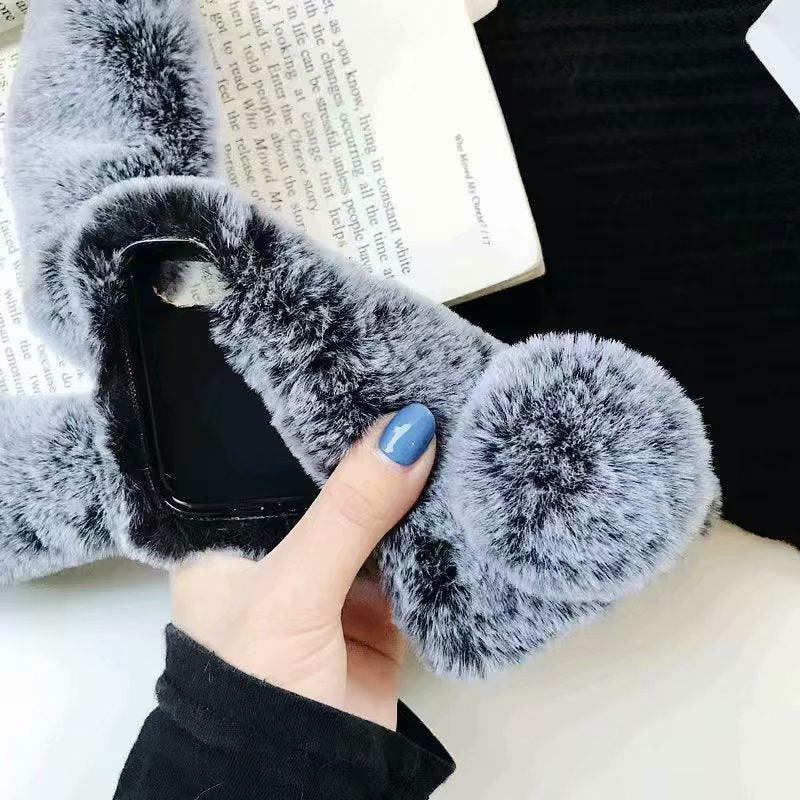 Comfortable Bunny Funny Women Phone Cover For iPhone 12 mini 11 Pro Max Hairy Cute Rabbit Animal Case For iPhone XS MAX XR Soft Lightweight Phone Cover Girl Gifts
