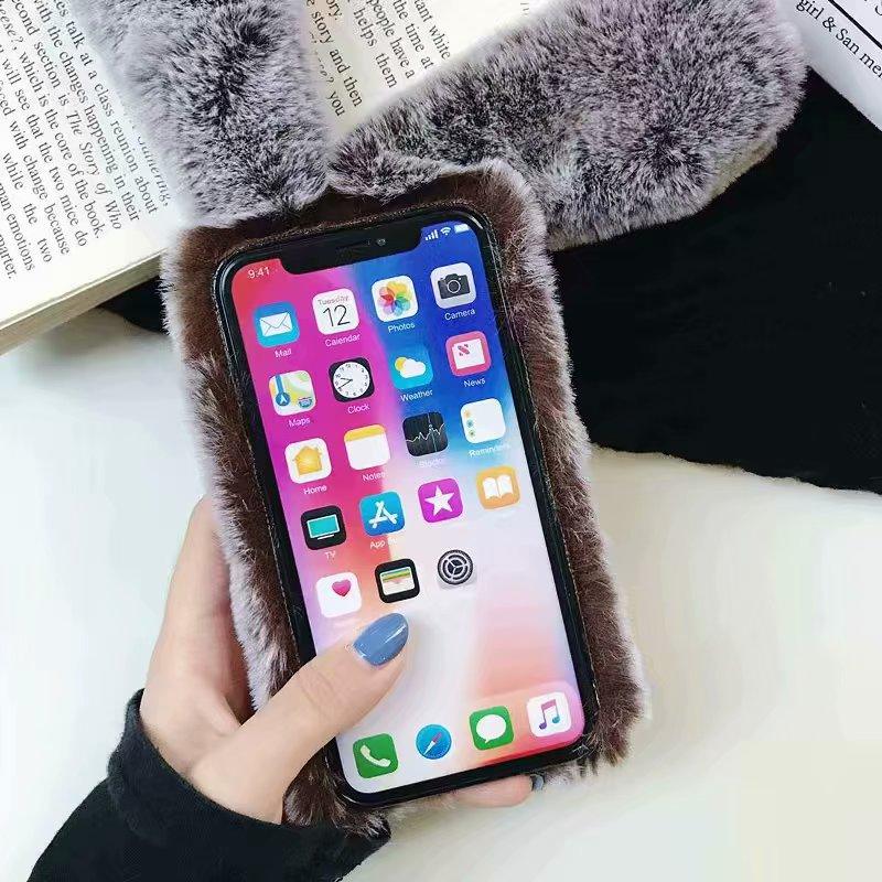 Comfortable Bunny Funny Women Phone Cover For iPhone 12 mini 11 Pro Max Hairy Cute Rabbit Animal Case For iPhone XS MAX XR Soft Lightweight Phone Cover Girl Gifts