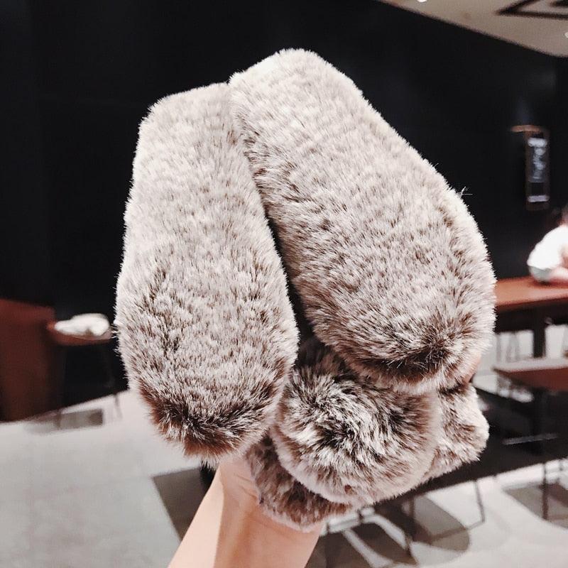 Comfortable Bunny Funny Women Phone Cover For iPhone 12 mini 11 Pro Max Hairy Cute Rabbit Animal Case For iPhone XS MAX XR Soft Lightweight Phone Cover Girl Gifts